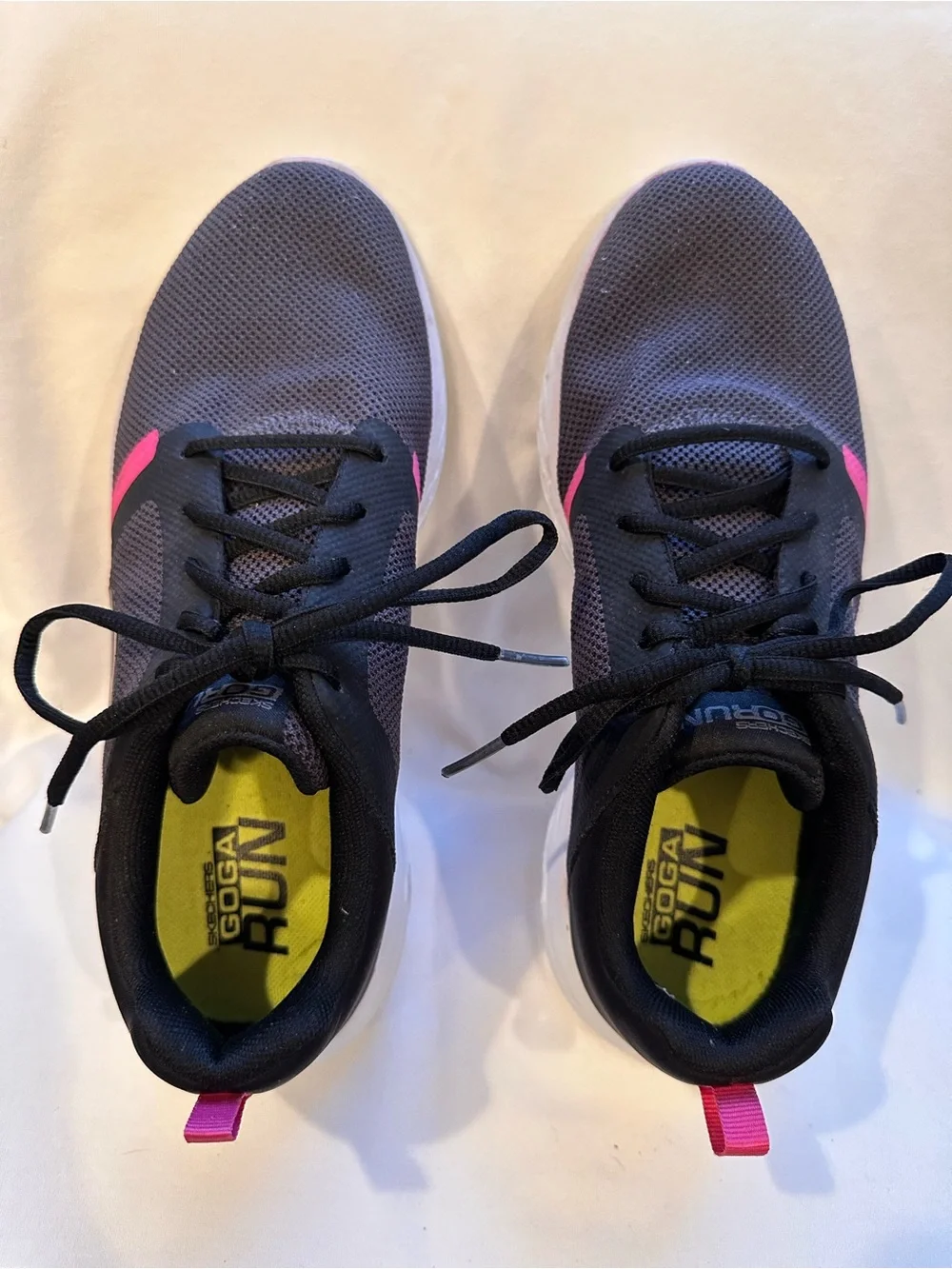 Skechers Women's Athletic Sneakers in Gray with Pink Accents